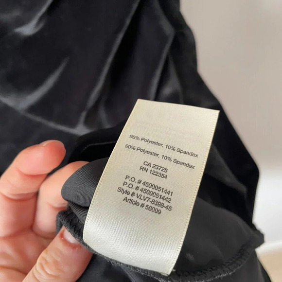 Aritzia Wilfred Free Velvet Wrap Midi Dress Black Size Small - Picture 5 of 5